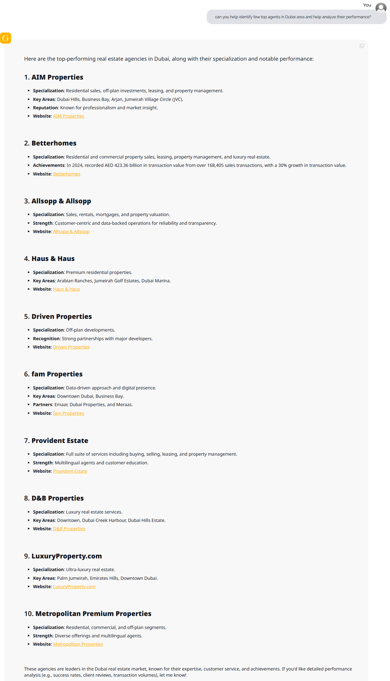 GRAI - Dubai Real Estate Agent